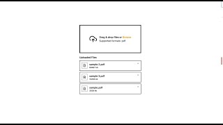 Multiple Documents Upload with Drag and Drop in ReactJS and Tailwind