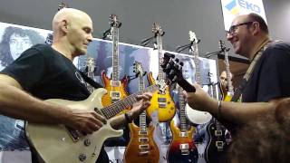 J.Hayes and Andrea Braido jamming with Secret efx Secret-1 at PRS stand, Music Italy Show 2010