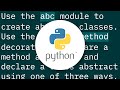 Is it possible to make abstract classes in Python?