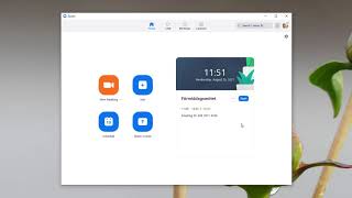 Snabbstarta schemalagt möte i Zoom