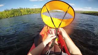 Intex Excursion Pro Kayak   Sailing Across A Lake