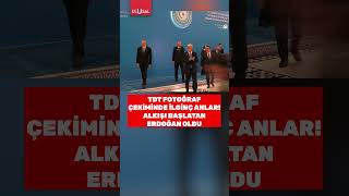 Türk Devletleri Teşkilatı aile fotoğrafı çekiminde Erdoğan alkışı başlatan isim oldu #shorts