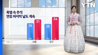 [날씨] 폭염 속 추석...연휴 마지막 날도 '무더위' / YTN