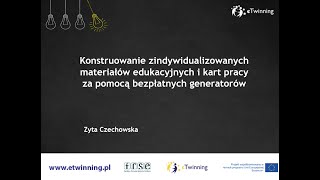 02.12.2020 - TIK w edukacji specjalnej - Zyta Czechowska