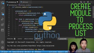 How to Code PYTHON: *Create Module to Process List*