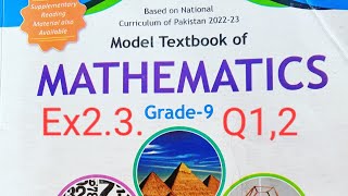 New Model text book Math 9class Ex 2.3 Q1,2