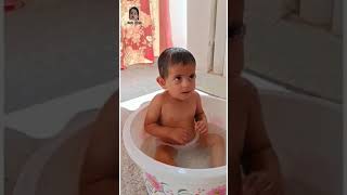 Baby Bathing 🛁 || Cute Baby 😘 || Funny 😜 || Comedy 🤭 || Newborn Baby 🥰 #shorts #viral #trending