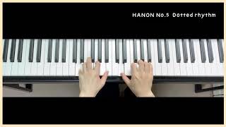 HANON EXERCISE No.5  Dotted rhythm (Metronome)  하농 5번 부점리듬 (메트로놈)  | Piano Tutorial [ARTE PIANO]