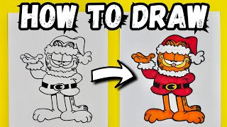 How To Draw Christmas Garfield
