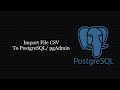 Tutorial Import CSV File To PostgreSQL Auto Create Table #postgresql #sql #sqlite #import #tutorial