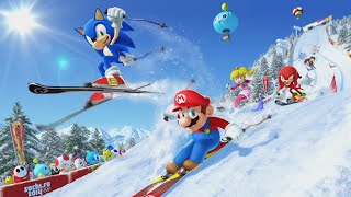 Mario and Sonic at the Winter Olympic Games ALL OLYMPIC EVENTS!! (Minigames Gameplay)