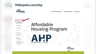 FHLBank Topeka Affordable Housing Program | Application Resources and Registration
