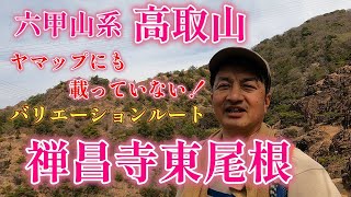 【六甲山系】高取山 禅昌寺東尾根　バリエーションルート