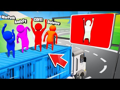 СУМАСШЕДШИЙ УГАР ДО СЛЕЗ! ОПАСНЫЙ ЗНАК vs СМЕШНЫЕ ЧЕЛОВЕЧКИ В GANG BEASTS