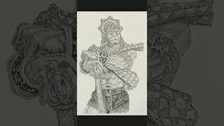 Hyper Realistic Pen Sketch of Lord Hanuman Ji 🚩🔥#shorts #realistic