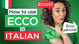 How to use ECCO in Italian in 12 Ways! 📚 + FREE PDF [Italian for Beginners]