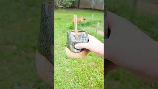 iced coffee tumbler, works best when not upside-down 🙃 #pottery #ceramic #artshorts #handmade #clay