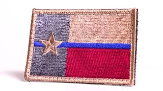 Thin Blue Line Texas Flag Patch