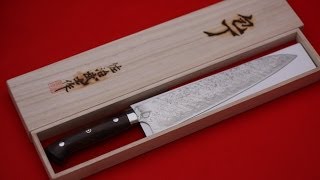 [Takeshi Saji Kinife] R2 Diamond Finish with iron wood handle- Japanese Chef's knife