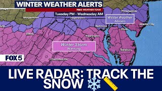 LIVE RADAR: TRACK THE SNOW ❄️📏 | FOX 5 DC