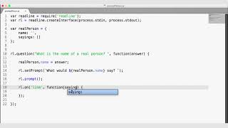 12 NODE JS, USING READLINE