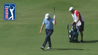 Jordan Spieth pitches in for eagle at Sentry