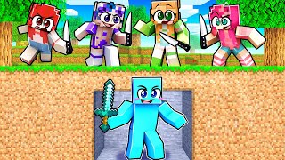 FANS LOCAS Cazadoras VS Awita en Minecraft!