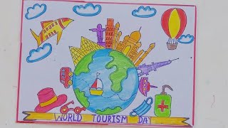 World Tourism day Drawing|World tourist day Drawing|tourism day Drawing|World Tourism day Poster