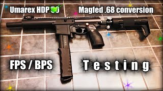 Umarex HDP magfed .68 - Velocity testing with various power sources