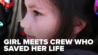 7-year-old girl reunited with flight crew who saved her life