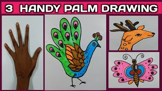 3 Handy palm Art  // Hand drawing.///// Tarun Art. Part..2