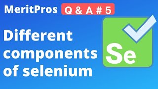 What are the different components of selenium | Selenium components Tutorial | MeritPros Q & A # 5