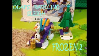 WHERE IS OLAF GOING!?!? Olaf's traveling sleigh Lego set #40361.