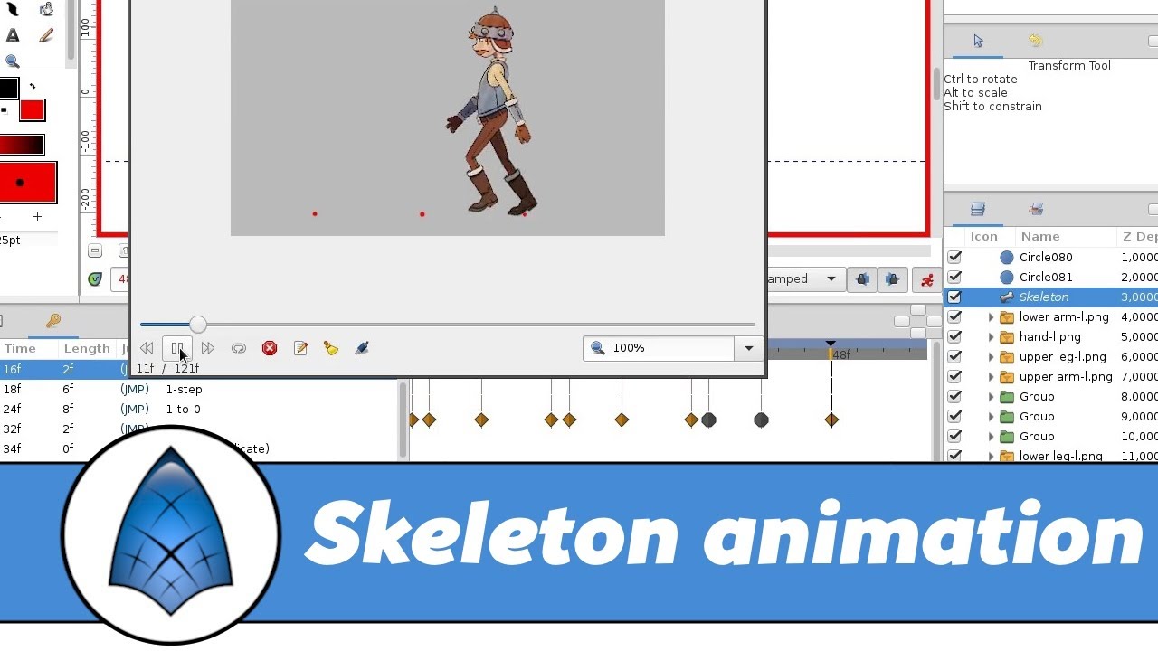 Lesson 8 Skeleton Animation Youtube