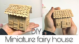 Miniature fairy house/ 🎨making a colorful fairy house using popsicle sticks/ ice cream stick house