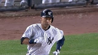 BAL@NYY: Jeter drives in Gardner in final home game