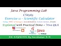#13 (Java Lab Ex 11) Scientific Calculator using Swing | CS8383 | NetBeans IDE | RK KEYNOTES | RK