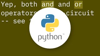 Does Python support short-circuiting?
