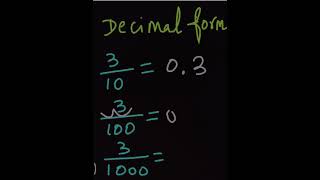 Decimal form of numbers /எண்களின் தசம வடிவம்