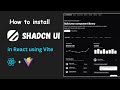 How to Install Shadcn UI using React with JavaScript and Vite | Step by step tutorial