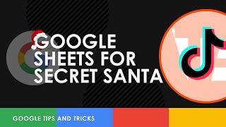 How to use Google Sheets for Secret Santa #shorts
