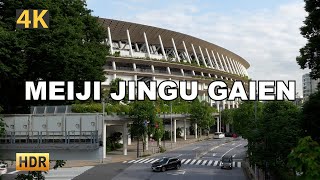 Take a walk at daytime , around the Meiji Jingu Gaien , Tokyo【4K HDR】