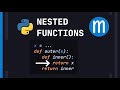 Functions within functions, closures, and variable scopes in Python