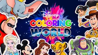 Disney Coloring World-Color \u0026 play games for kids - Gameplay Walkthrough Part-1(iOS,Android) #disney