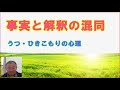 東京でうつ ひきこもりのカウンセリングなら北田心理相談室：事実と解釈