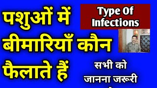 पशुओं में होने वाले रोग किन कीटाणुओं से होते है type of Infections in animals  D D Ramawat