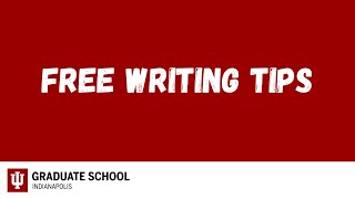 Freewriting Tips