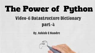 14 Datastructure Dictionary in Python | Python for beginners
