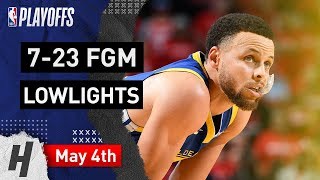 Stephen Curry Lowlights 7-23 FGM - Game 3 | Warriors vs Rockets | 2019 NBA Playo
