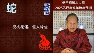 2025, 乙巳木蛇年, 流年預測, 屬蛇/馬/羊的生肖運程, 國語/普通話, 加拿大風水大師伍子明 #風水大師伍子明 #2025乙巳木蛇年